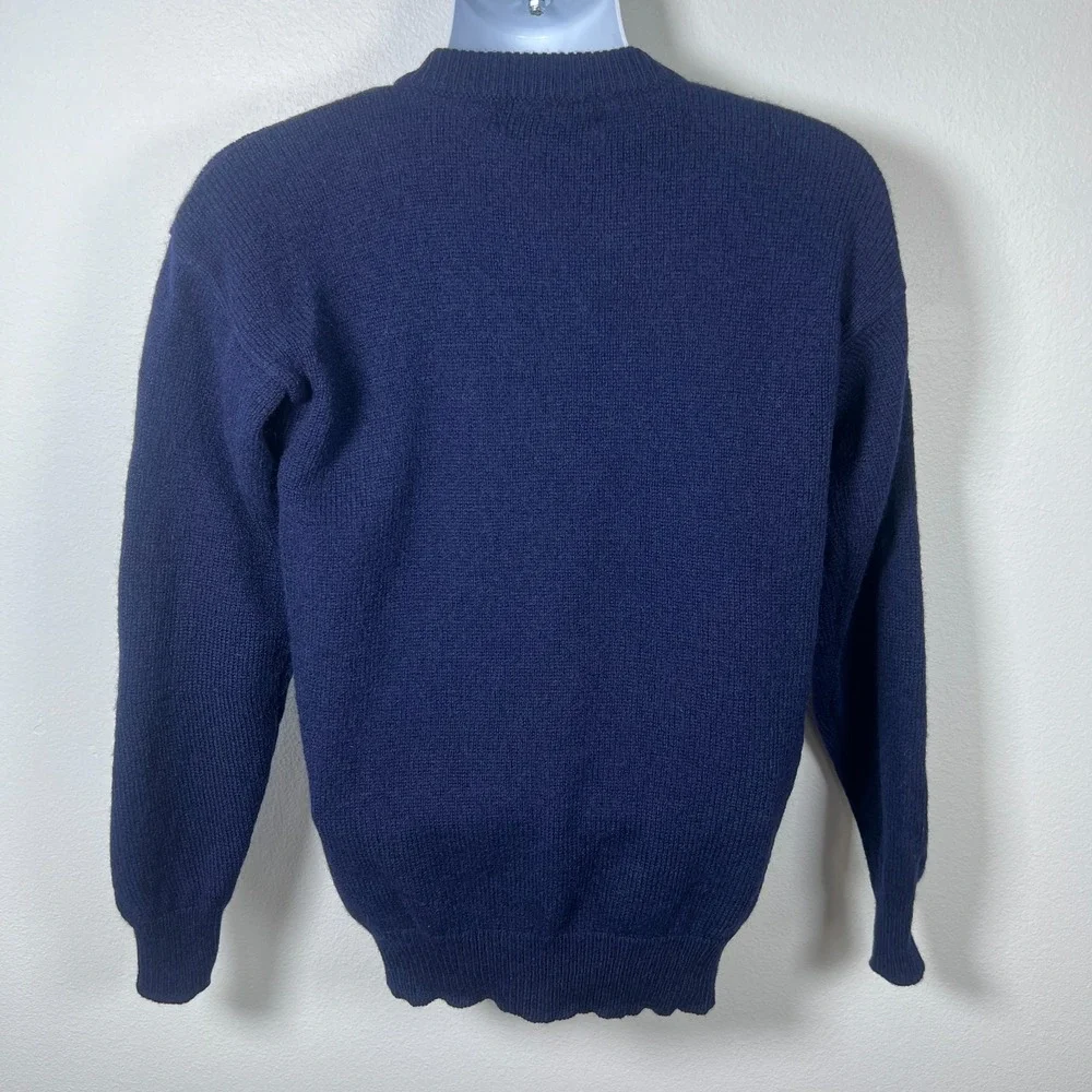 Vintage Mens 90s Argyle Shetland Wool Sweater Sz M Preppy Golf Ski Retro Classic